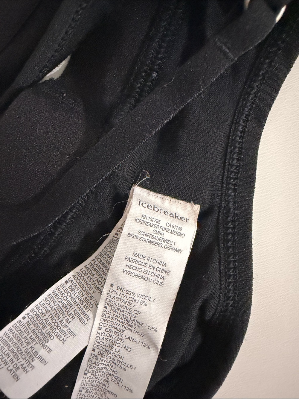 Icebreaker Black Wireless Triangle Bralette - Picture 5 of 7